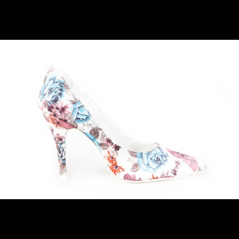 🌺SPRING🌺👠Top Heels Co Kyra Floral White Pumps - Picture 4 of 6